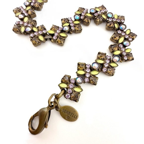 Retired Sorrelli Lavender, Bronze, and Gold Victorian-Inspired Bracelet Vintage - Picture 1 of 8